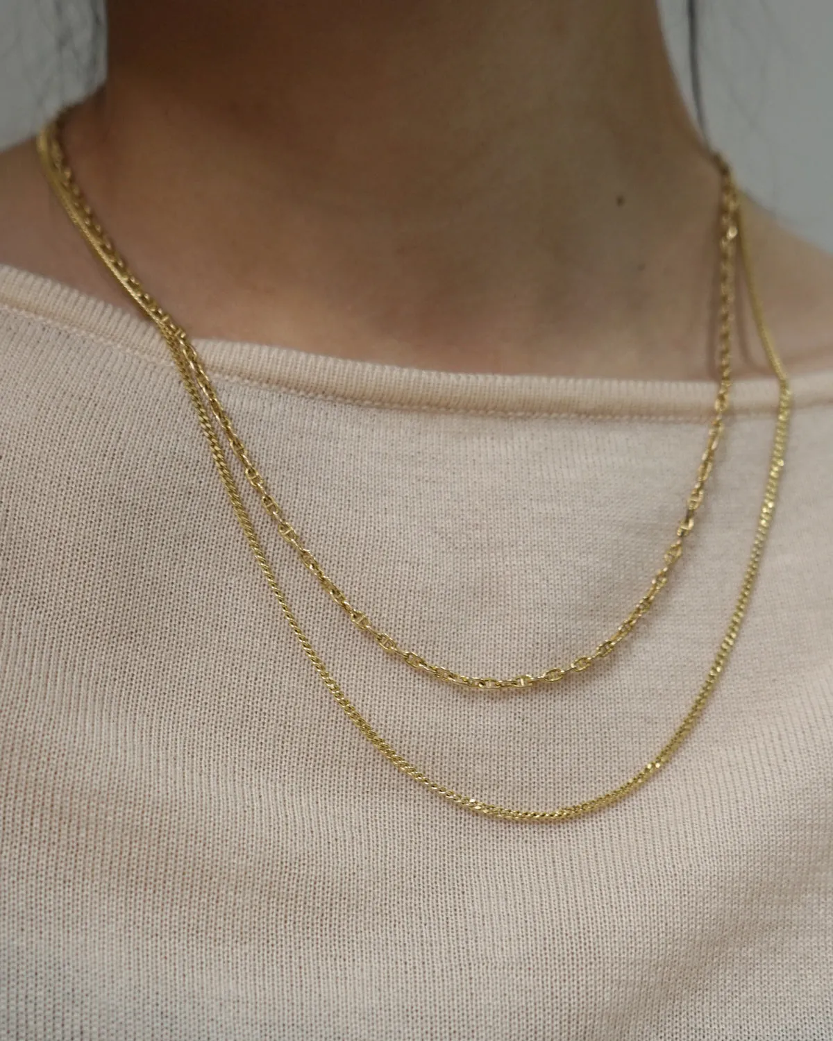 14k Gold Anchor Chain Necklace