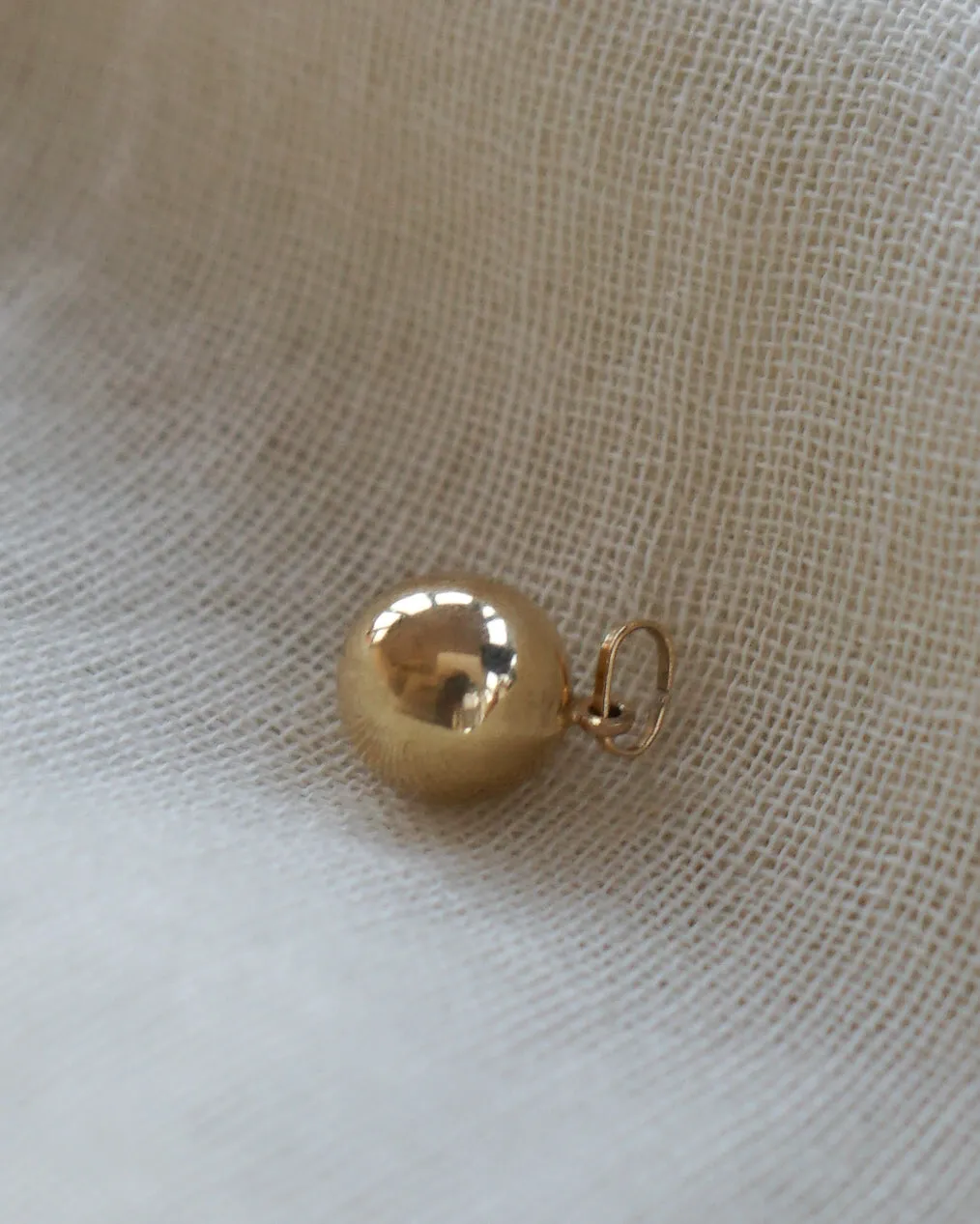 14k Gold Ball Charm