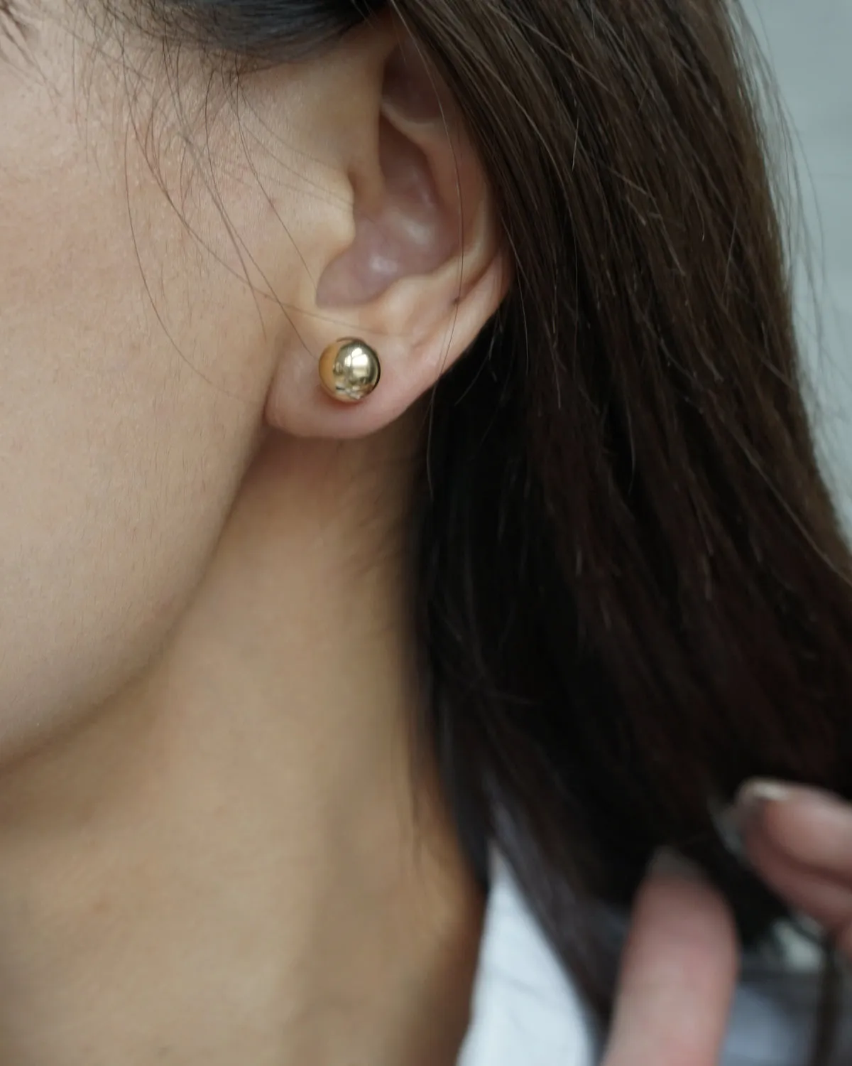 14k Gold Ball Earrings 7mm