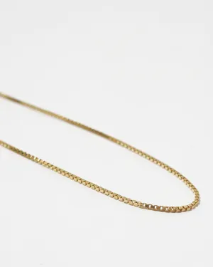 14k Gold Box Chain Necklace