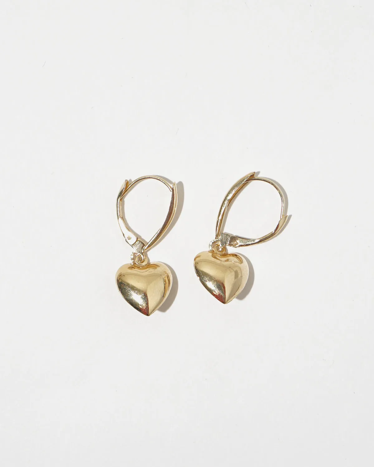 14k Gold Heart Earrings