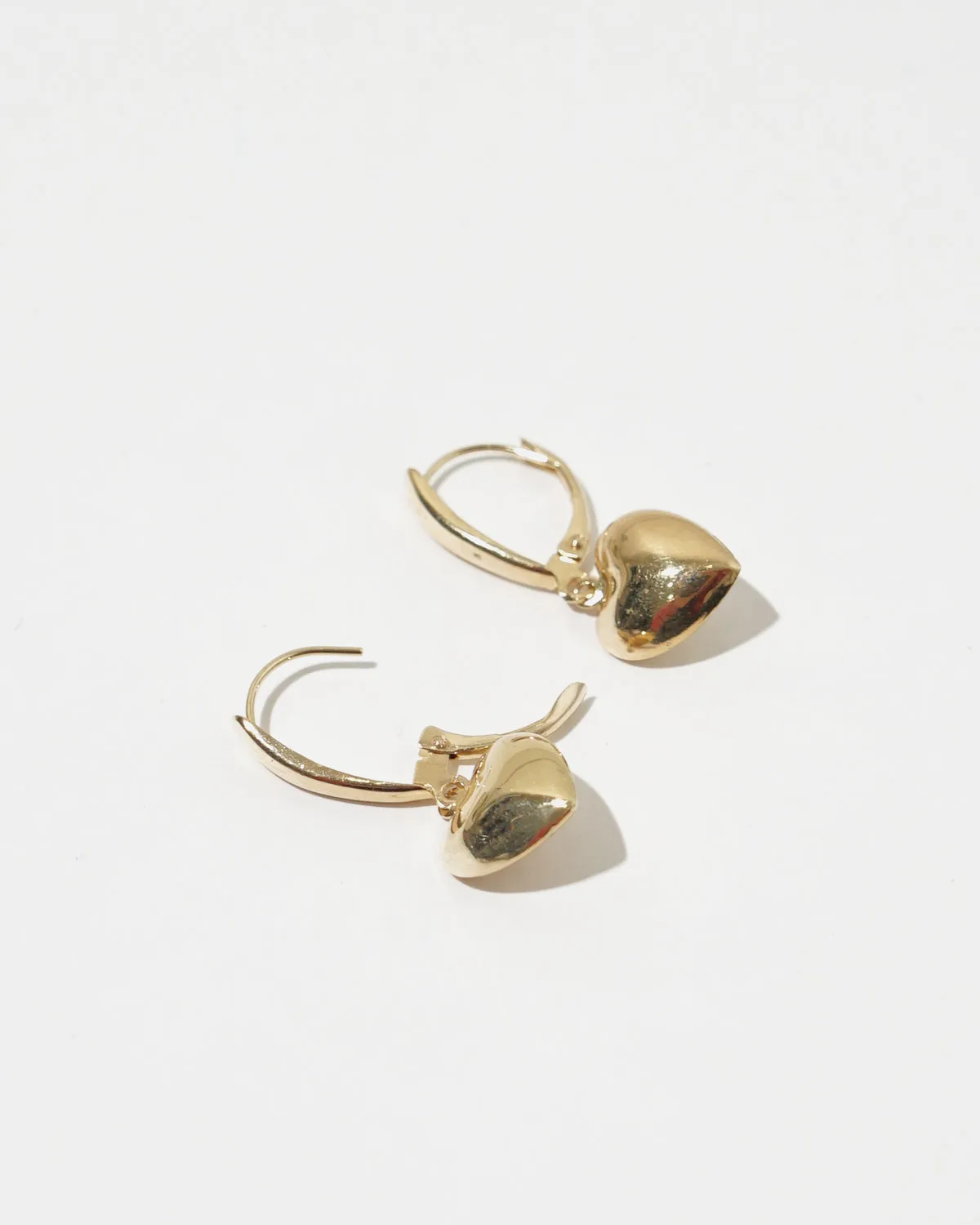 14k Gold Heart Earrings