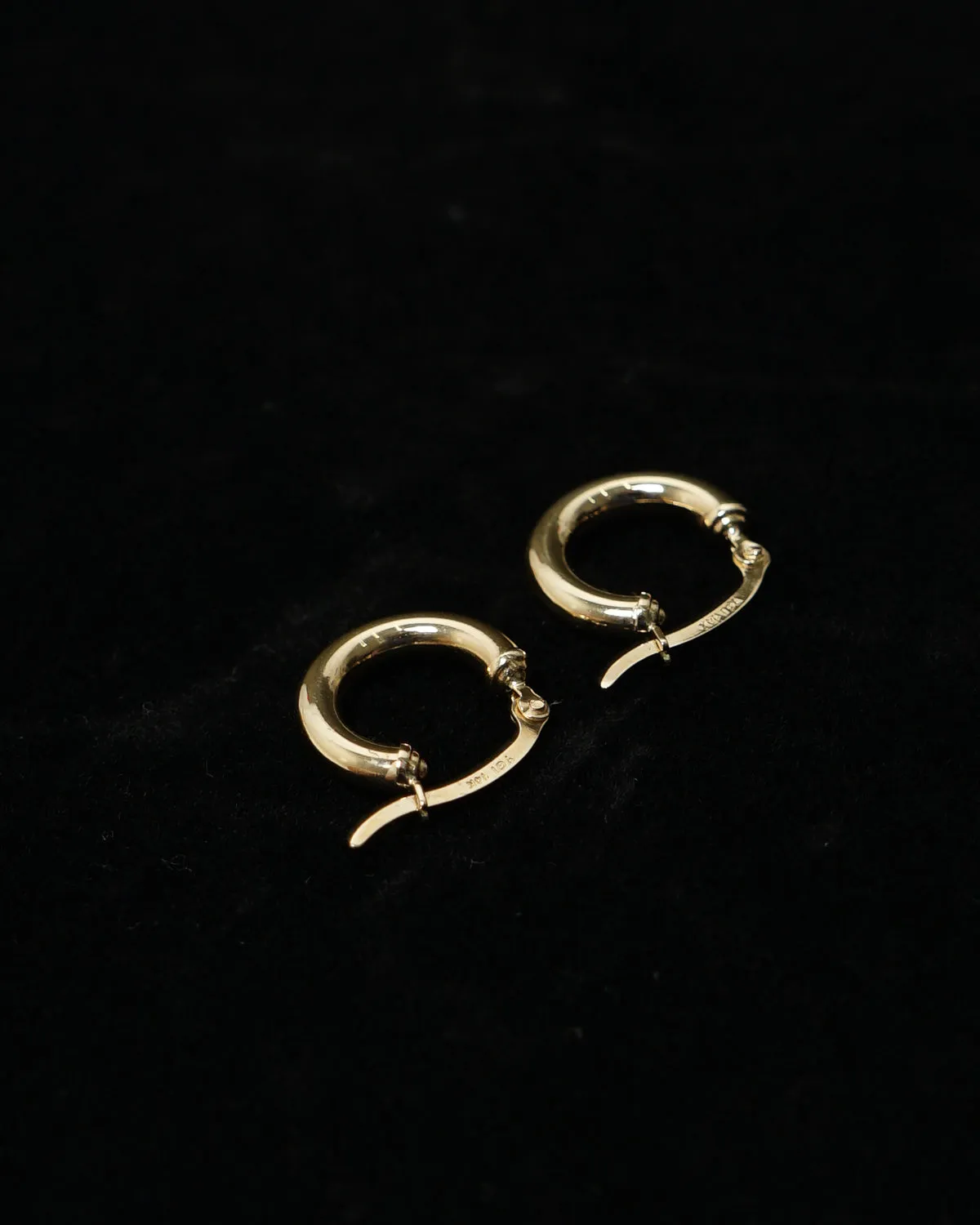 14k Gold Hoop Earrings 0.5"