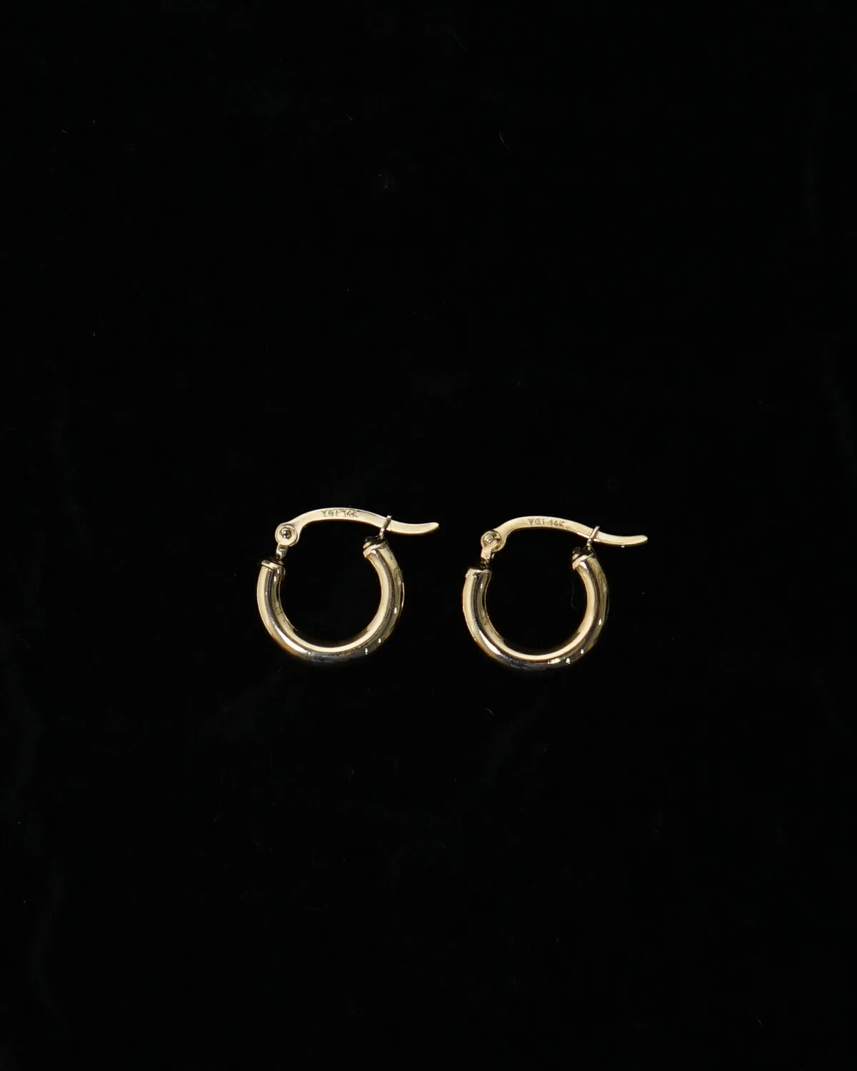 14k Gold Hoop Earrings 0.5"