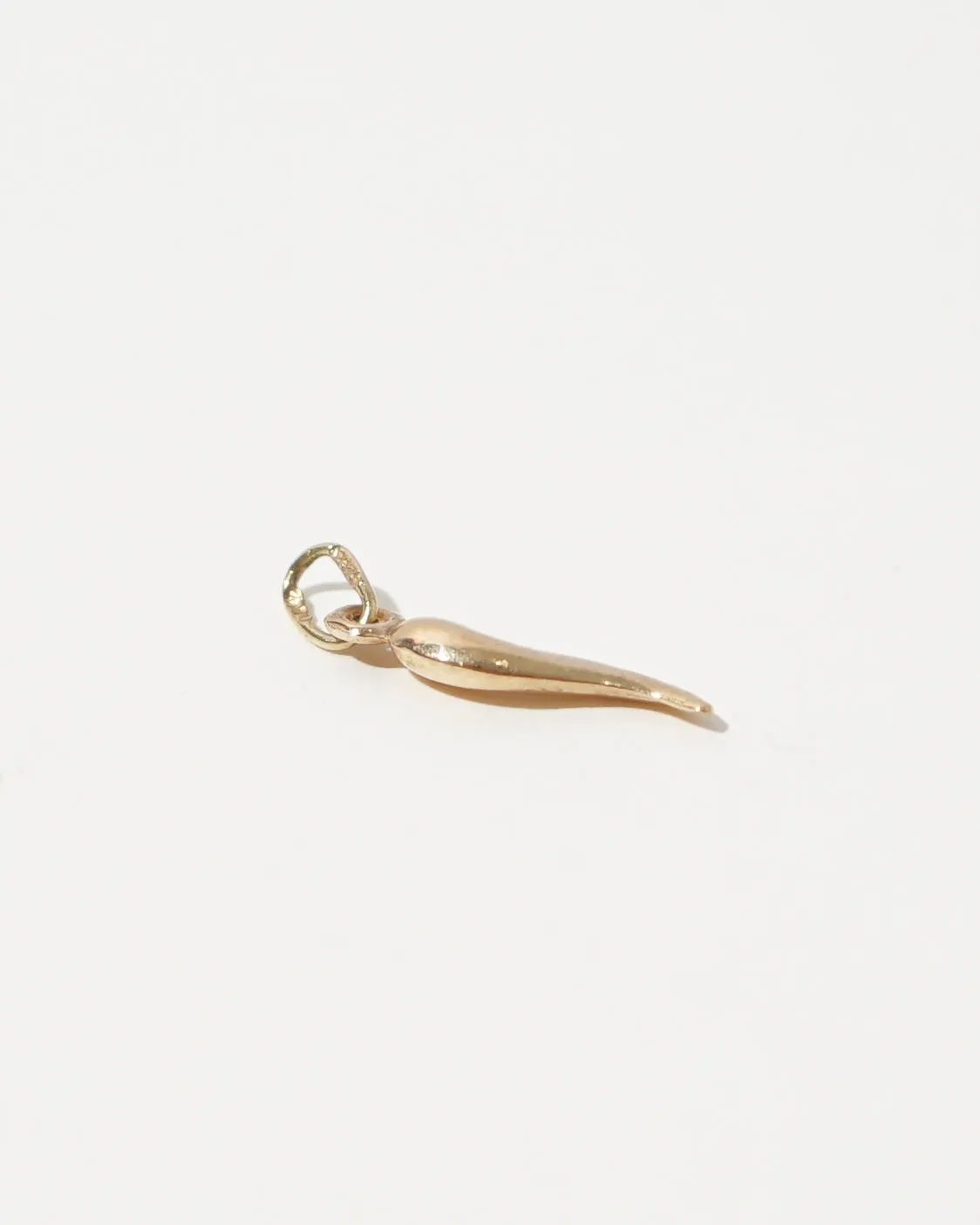 14k Gold Tiny Horn Charm