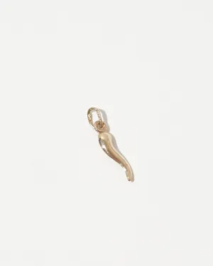14k Gold Tiny Horn Charm