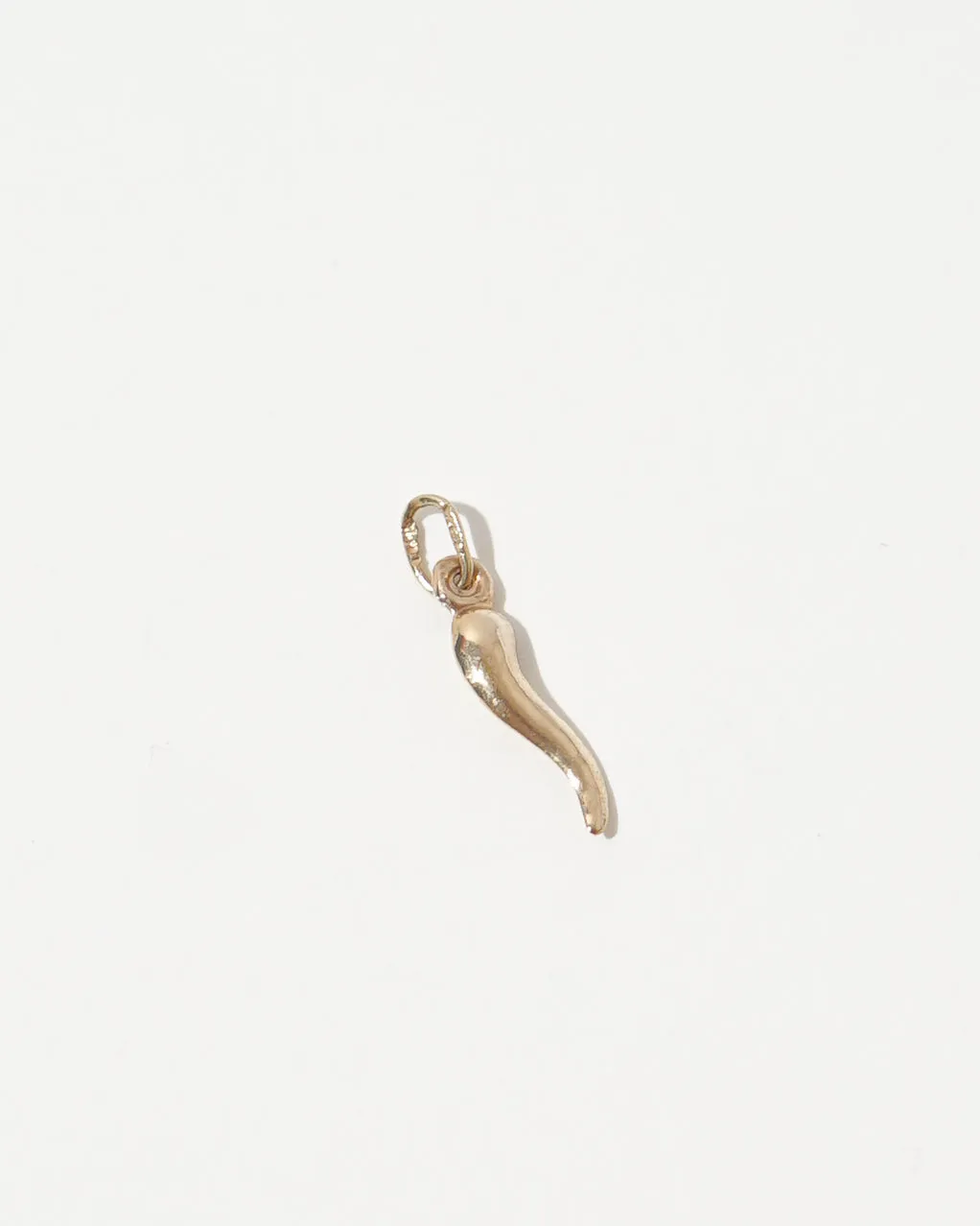 14k Gold Tiny Horn Charm