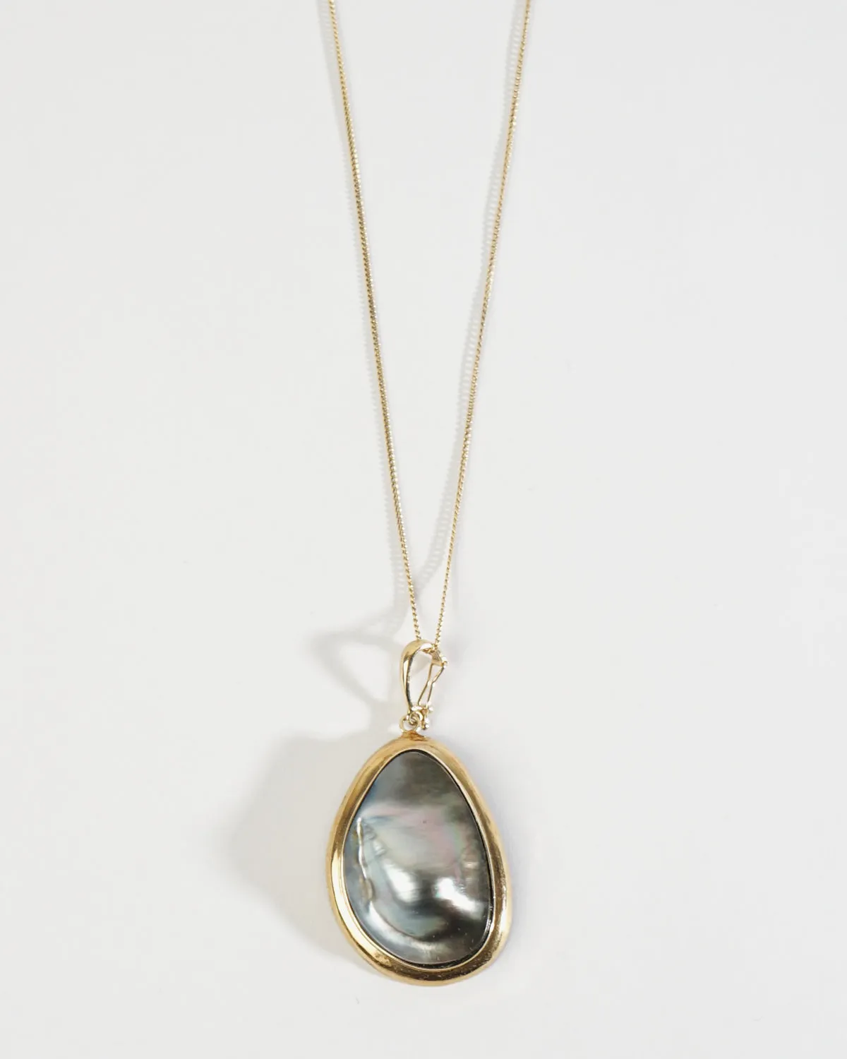 14k Necklace w/ Pearl Charm