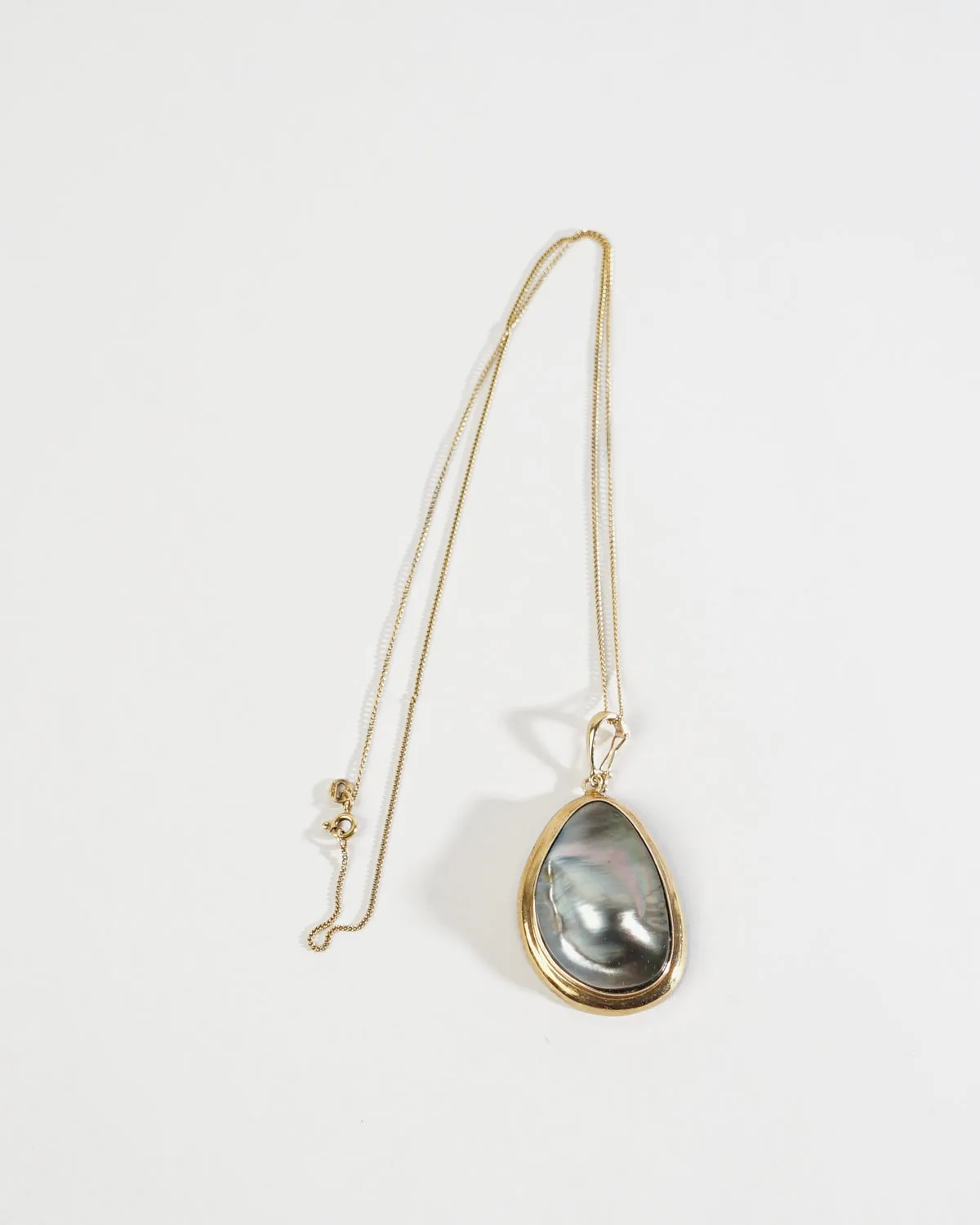 14k Necklace w/ Pearl Charm