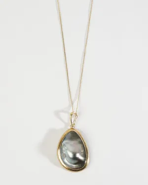 14k Necklace w/ Pearl Charm