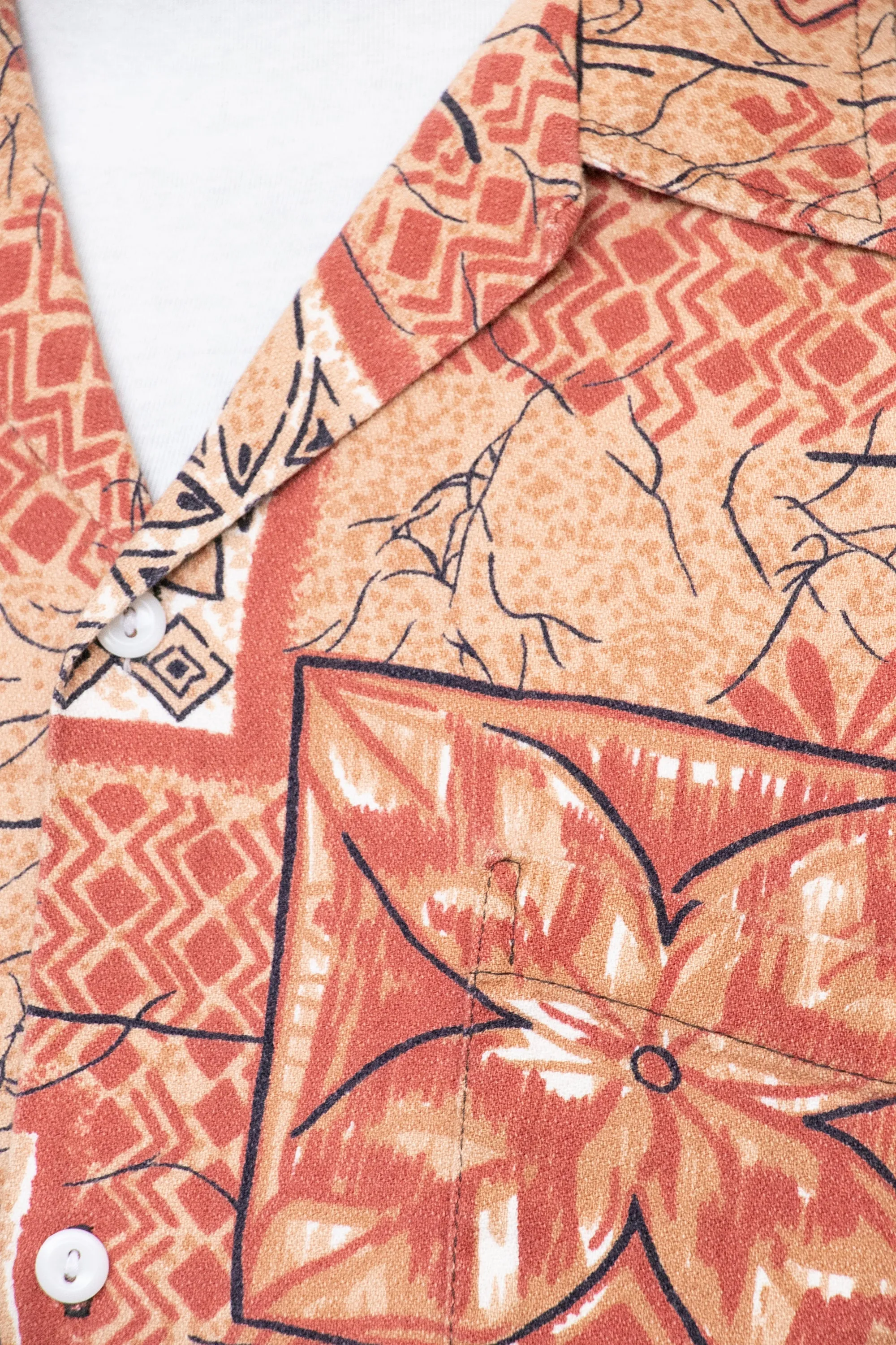 1970s Hawaiian Shirt Cotton Men's M