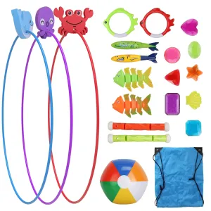 24-Pieces: Diving Toys Swimming Pool for Aged 3  Years Old