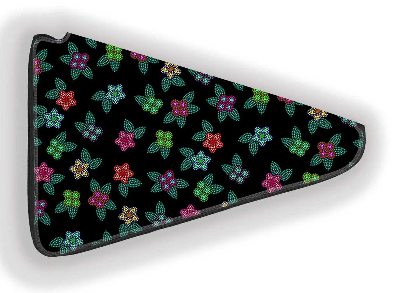 27 Inch Fan Case - Berry Flowers Black