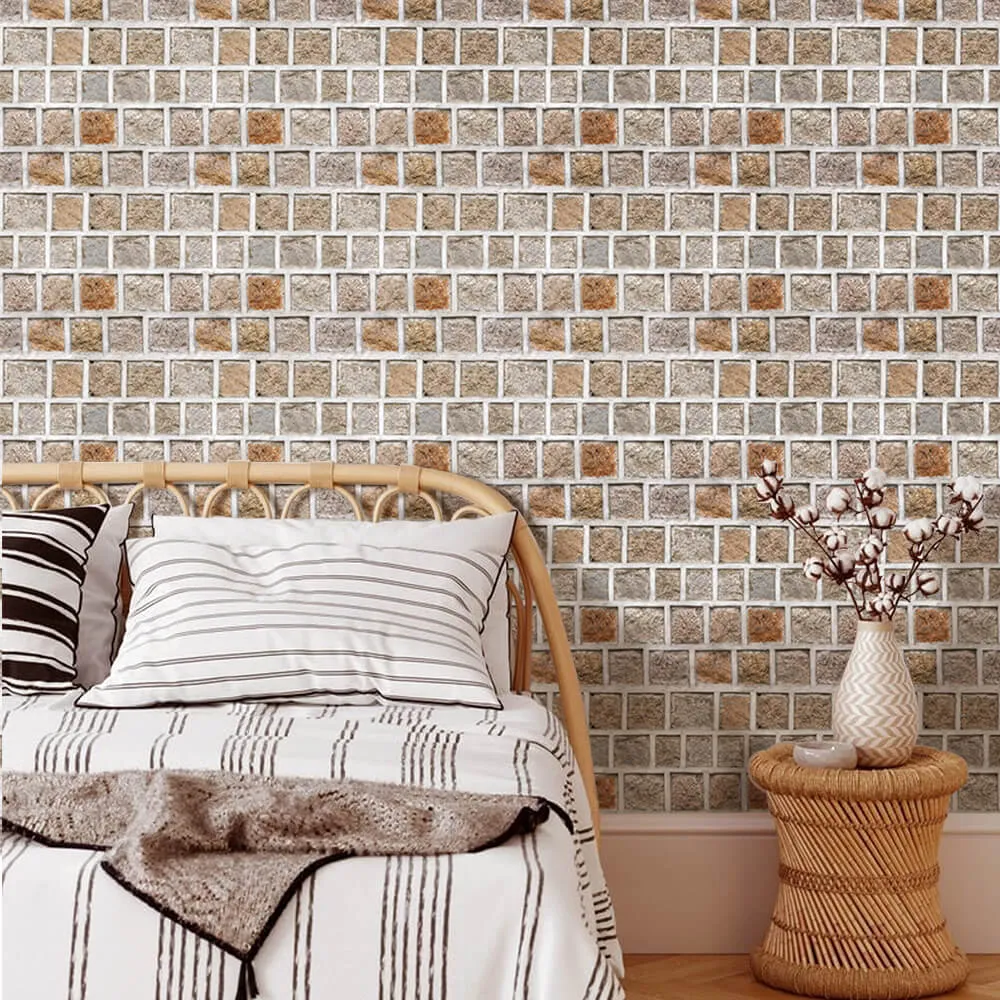 3D Rock Stone Peel and Stick Wall Tile