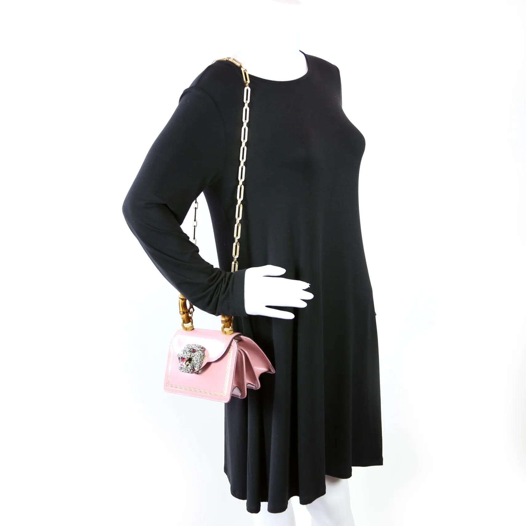 488667 Mini Thiara Bamboo Top Handle Bag