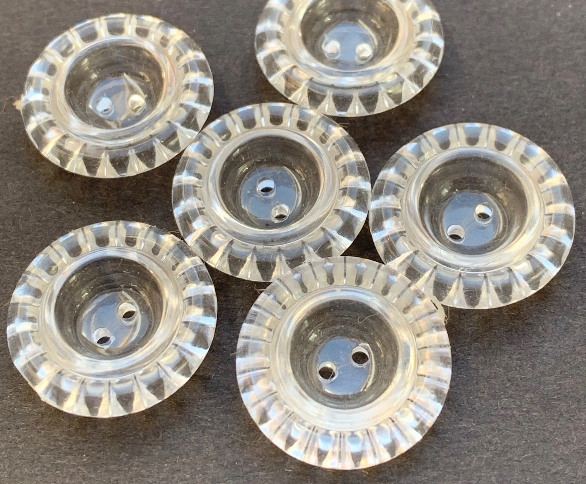 6 Sparkly 1.7cm or 1.5cm Vintage  Buttons