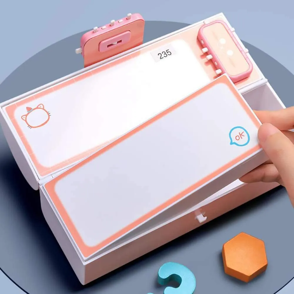 Aara Internationals 3d pink and dino suitcase pencil box