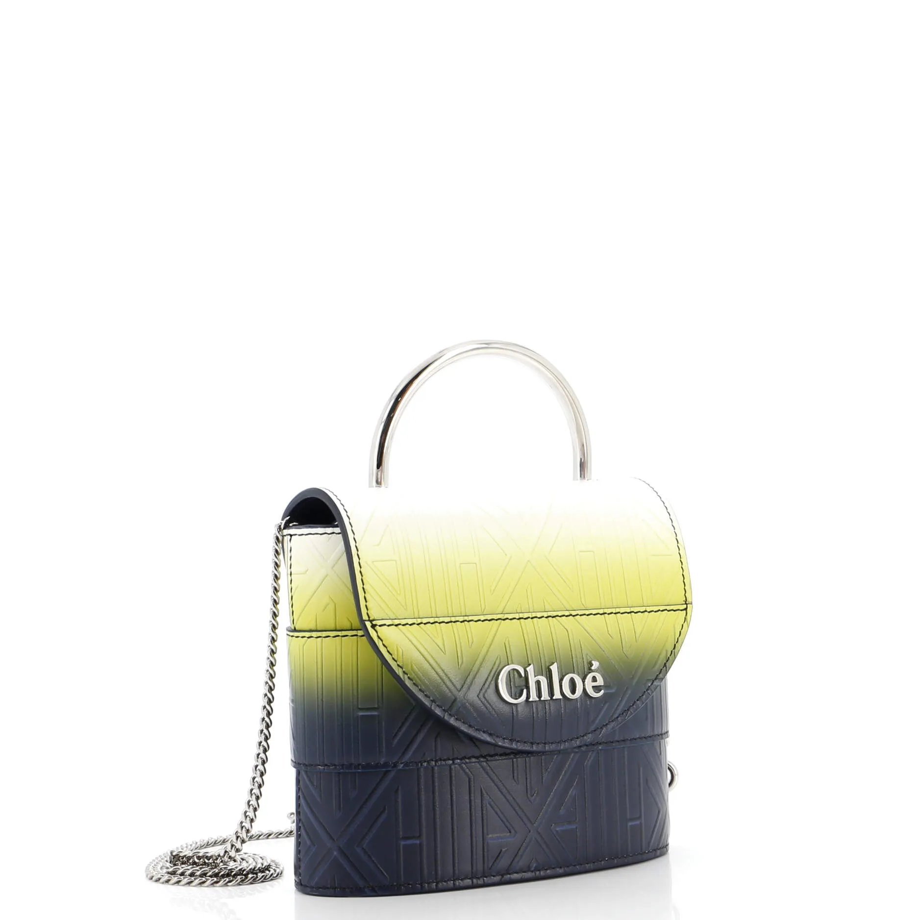 Aby Lock Bag Embossed Leather Small