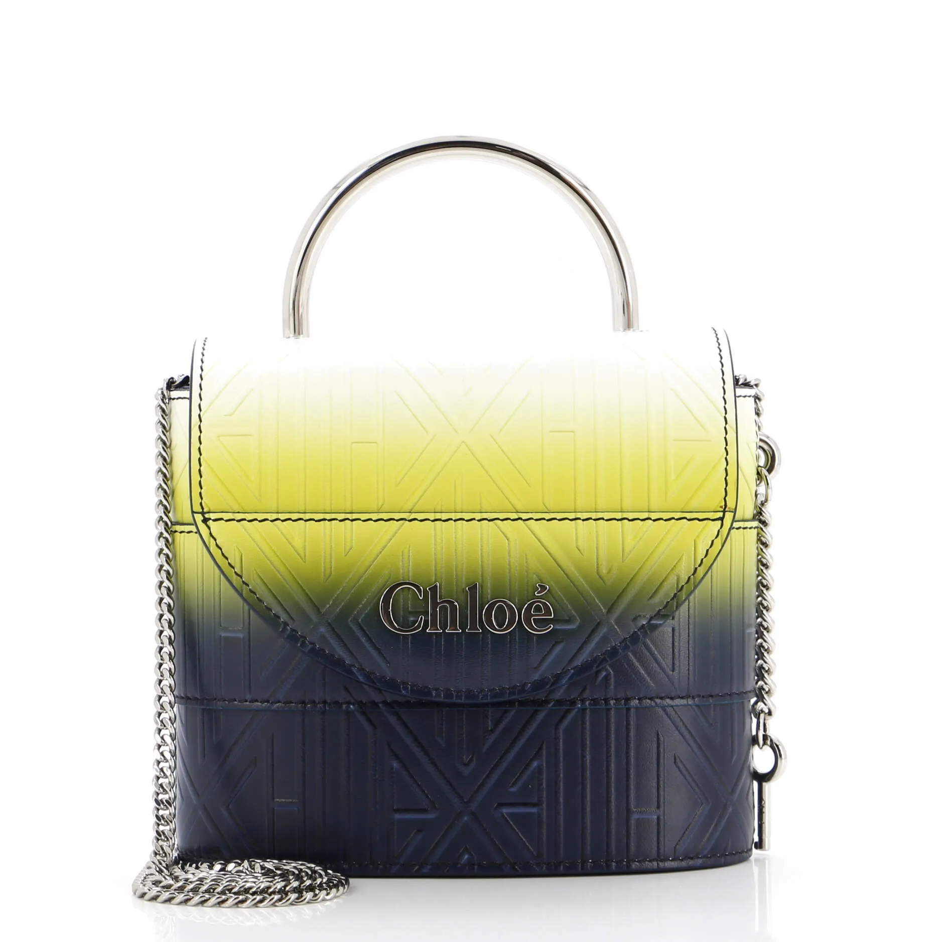 Aby Lock Bag Embossed Leather Small