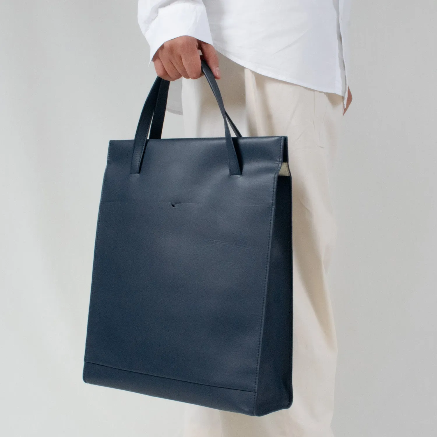 Adjustable Tote Bag in Navy Blue