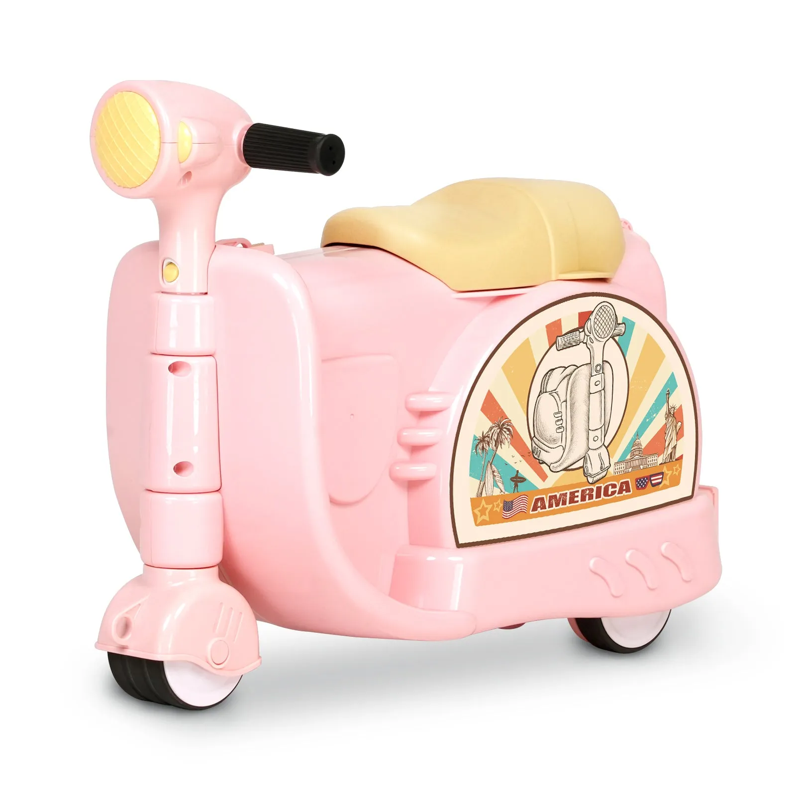 Advwin Kids’ Ride-On Suitcase Motorcycle Luggage