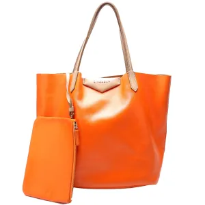 Antigona Soft Shopping Leather Orange