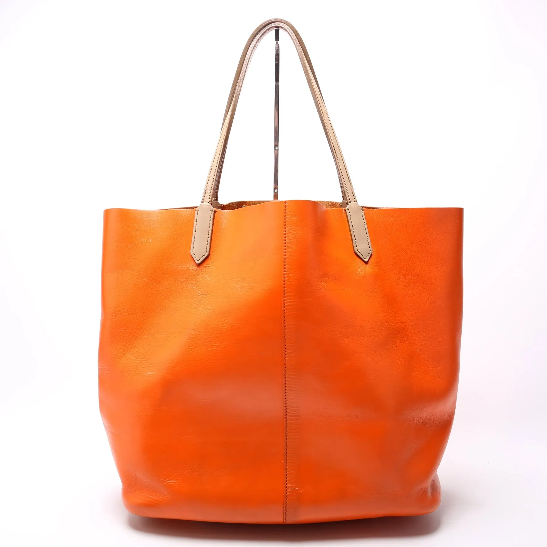 Antigona Soft Shopping Leather Orange