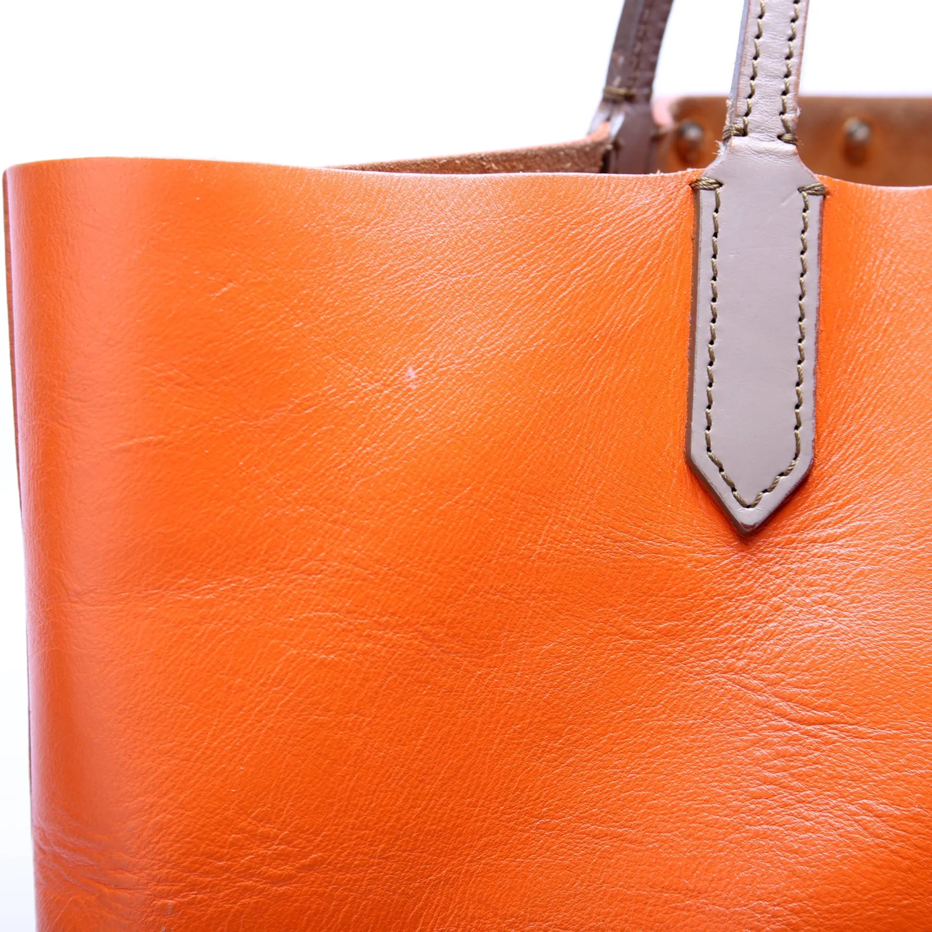 Antigona Soft Shopping Leather Orange