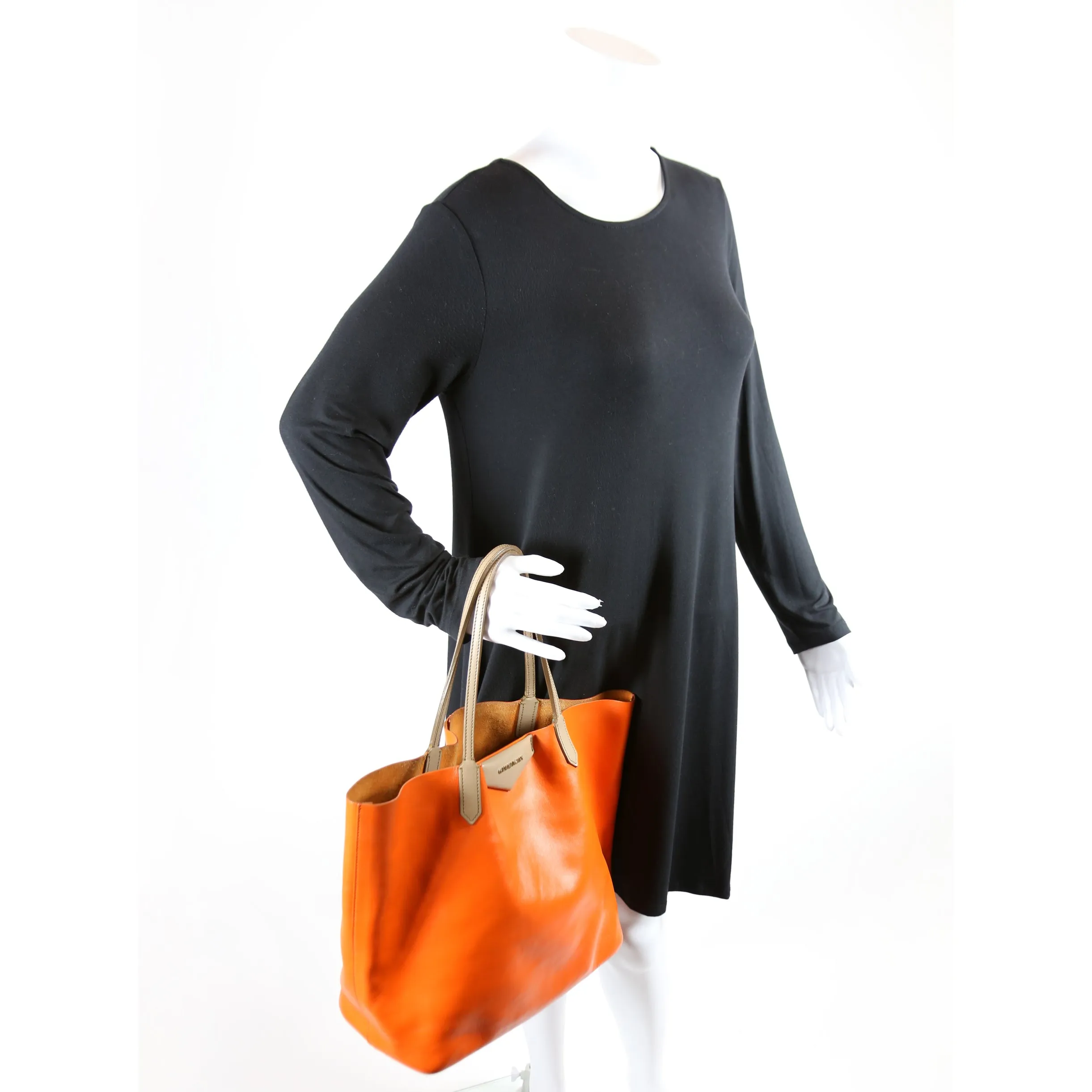 Antigona Soft Shopping Leather Orange