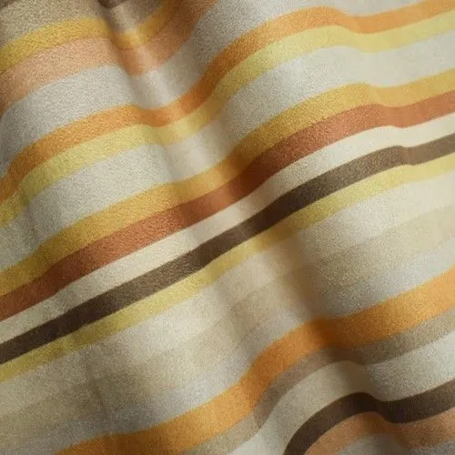 Antique Beige/Brown Striped Faux Suede Decorating Fabric
