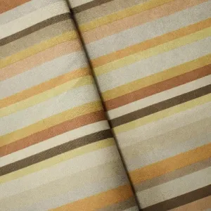Antique Beige/Brown Striped Faux Suede Decorating Fabric