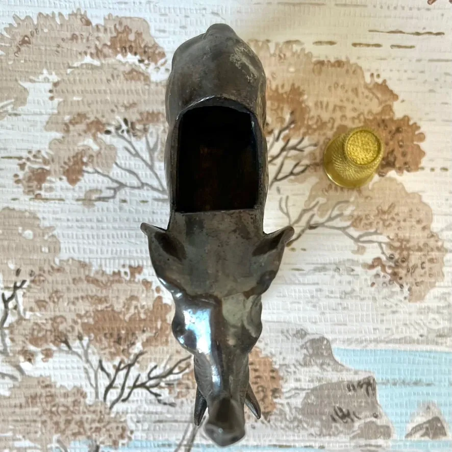 Antique Metal Elephant for Pincushion