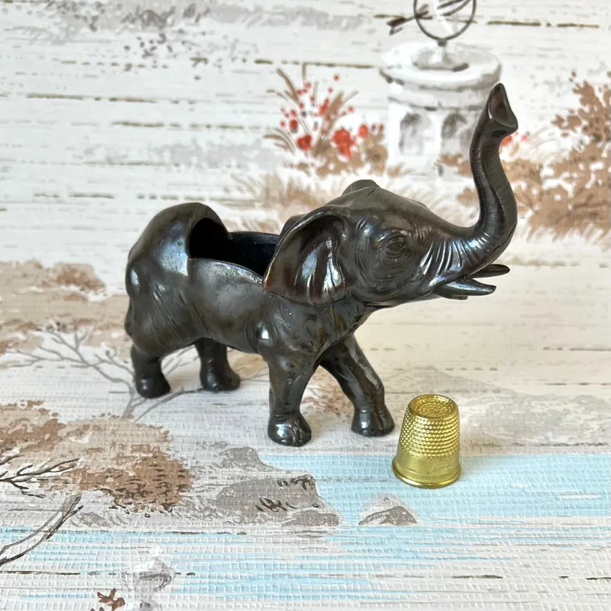 Antique Metal Elephant for Pincushion