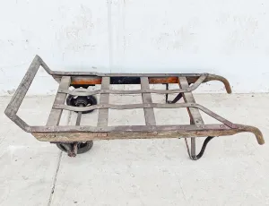 Antique Wood and Iron Garden Trolley
