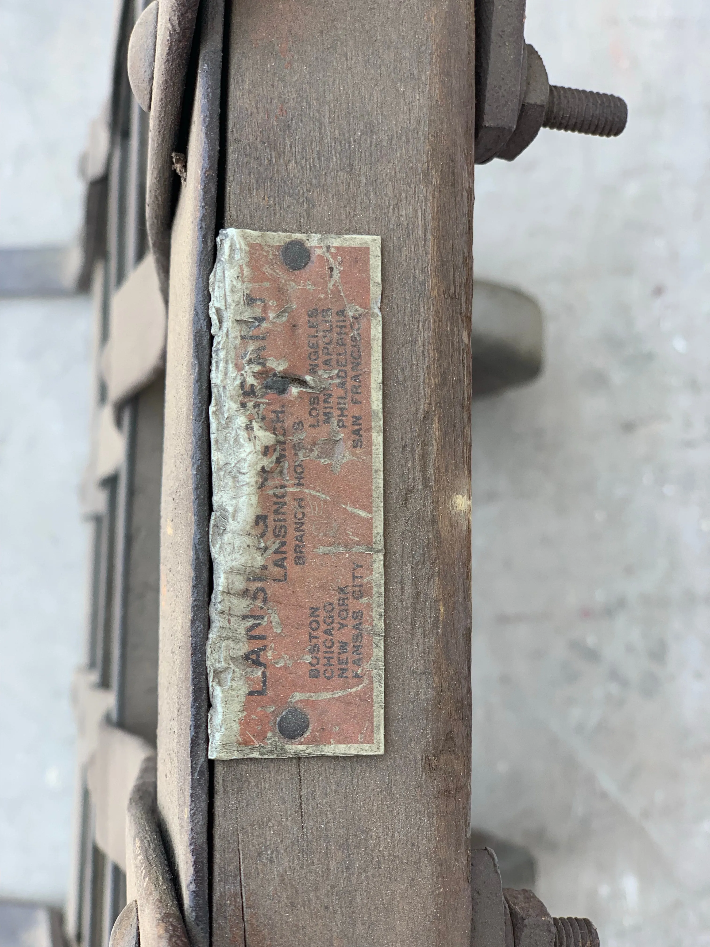 Antique Wood and Iron Garden Trolley