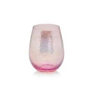Aperitivo Stemless Glass-Pink Luster