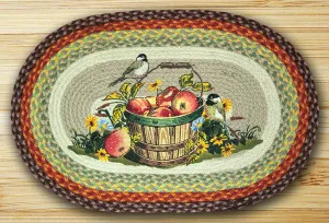 Apple Chickadee Oval Patch Rugs