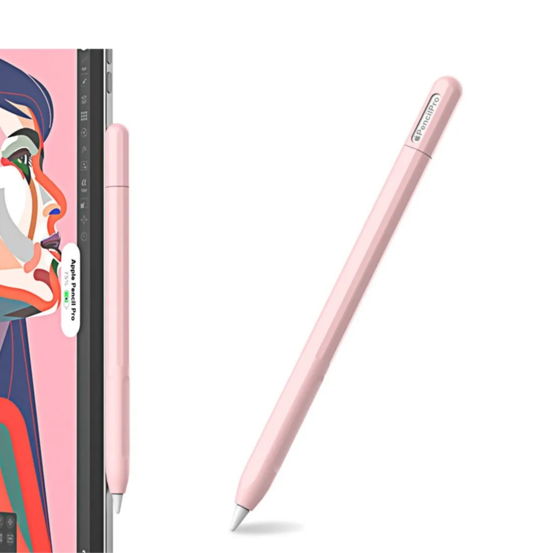Apple Pencil (Pro) Anti-Slip Thin Silicone Sleeve Case - Pink