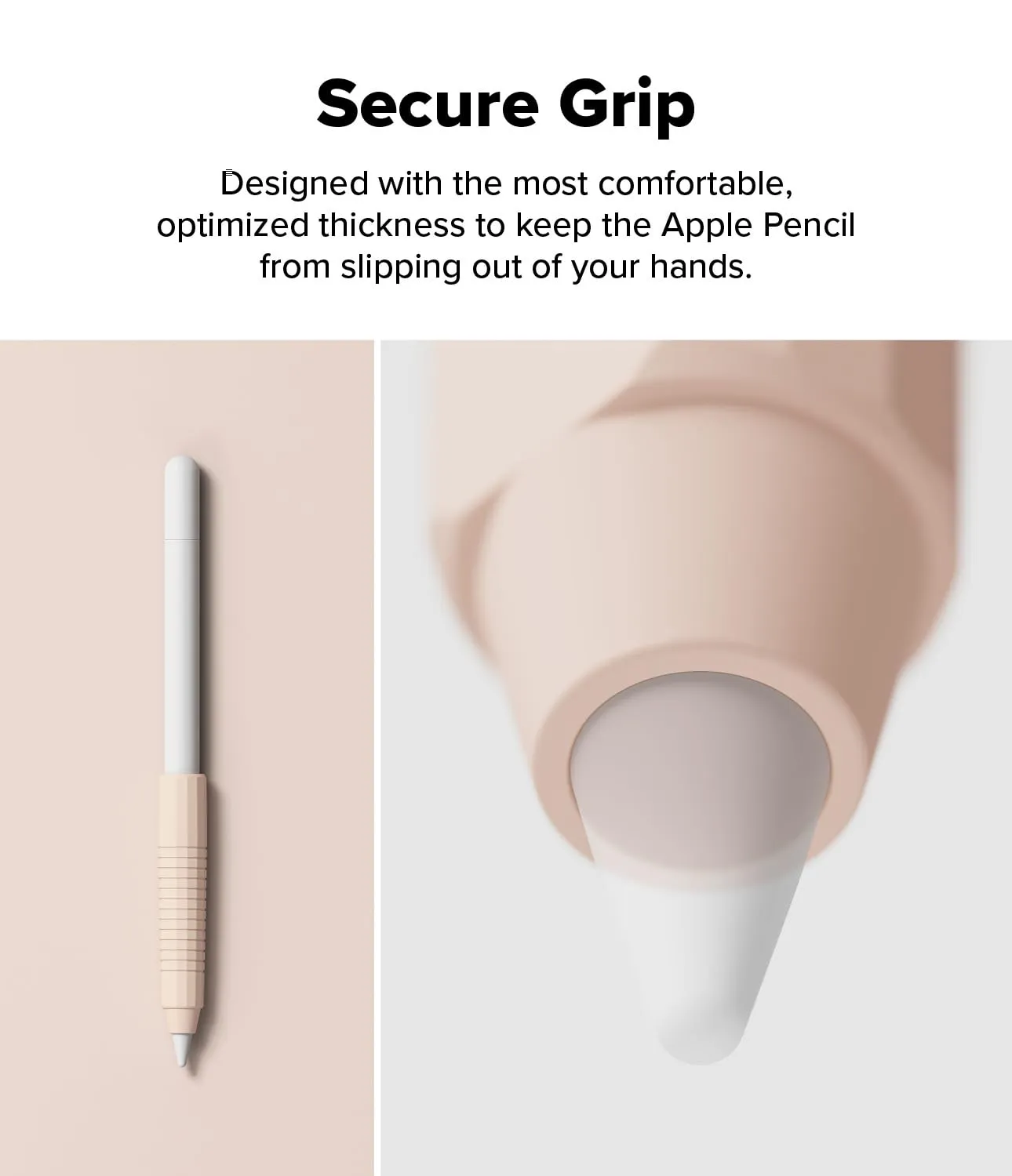 Apple Pencil Pro/USB C / 2nd / 1st Generation Cover, Silicone Drafting Grip Holder - Pink
