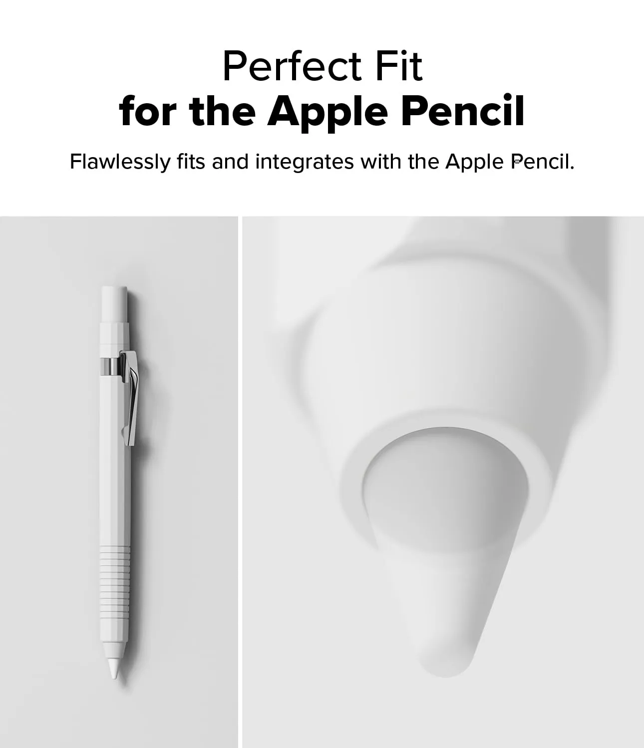 Apple Pencil USB C Case, Silicone Drafting Pencil Case   - White