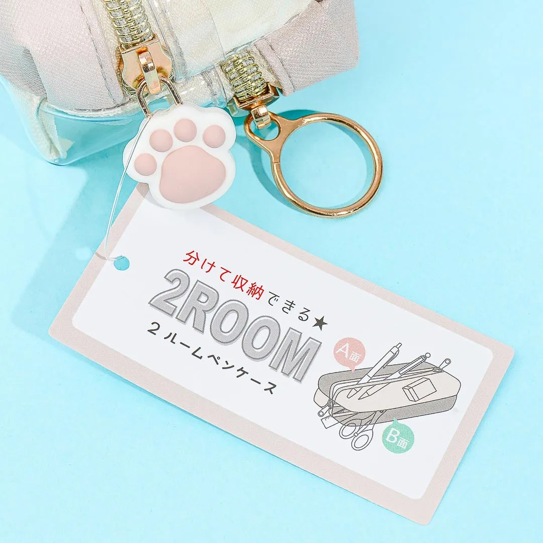 Asobo Neko Zippered Dual Compartment Pen Case