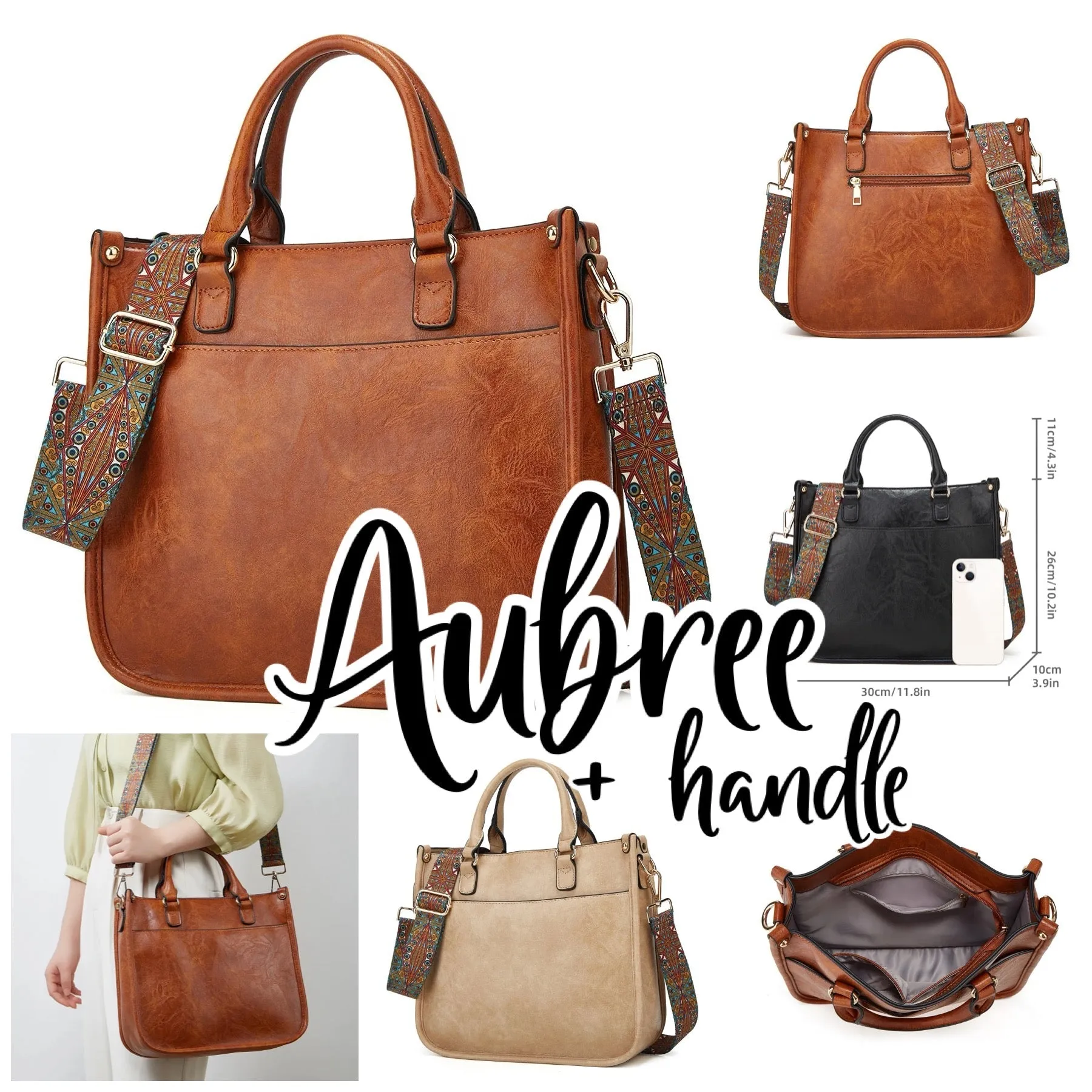 Aubree   Handle - Crossbody Purse