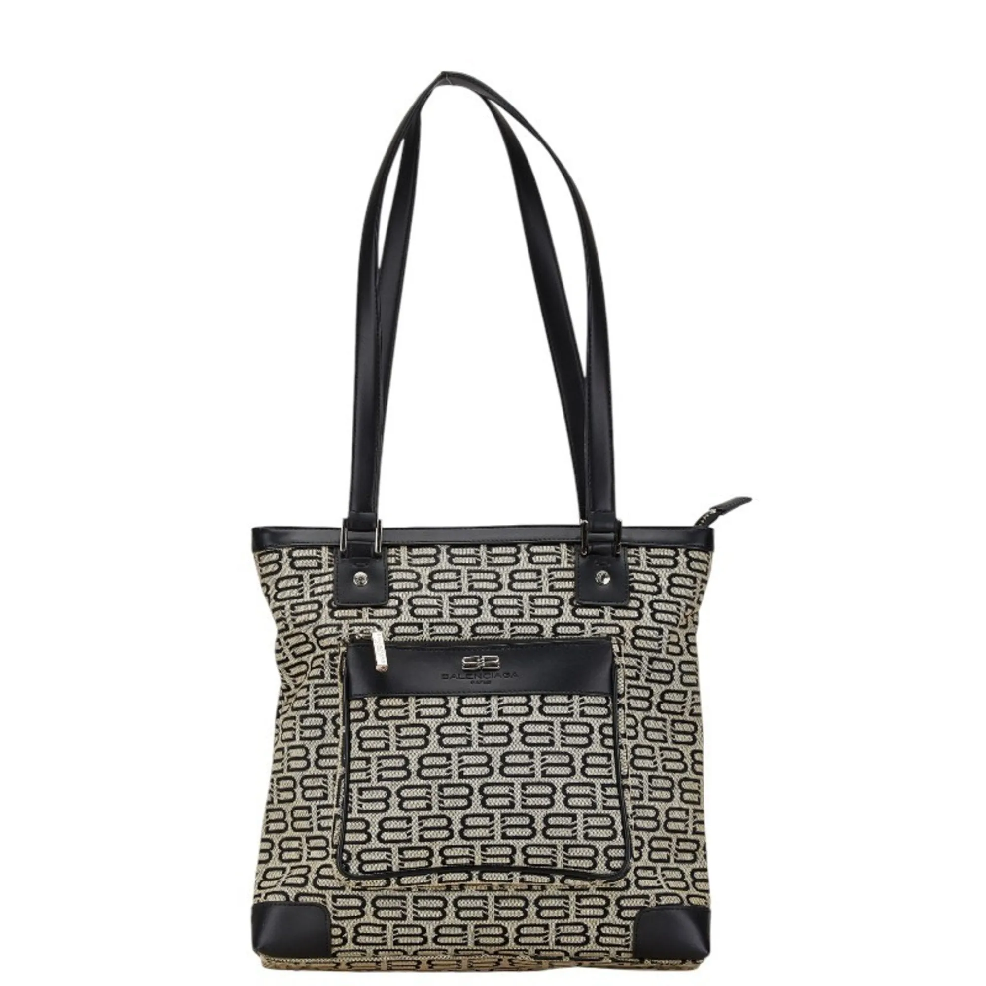 Balenciaga BB Logo Grey Canvas Bag