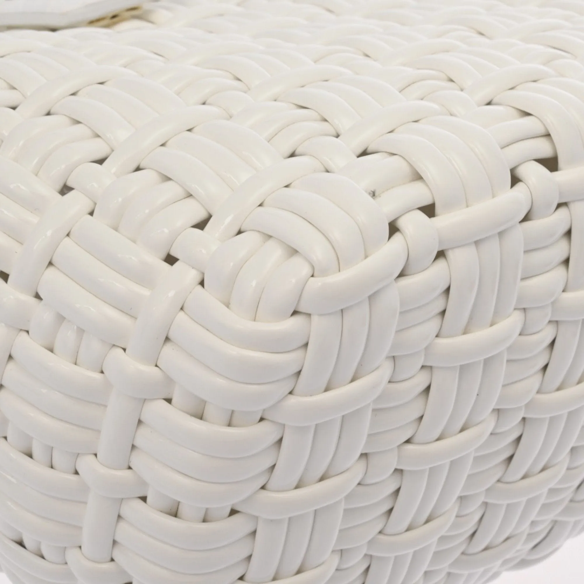 Balenciaga Bistro Basket White Leather Bag