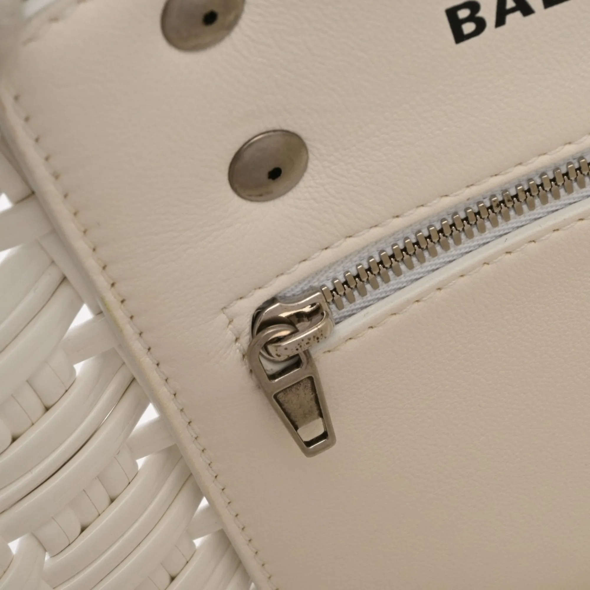 Balenciaga Bistro Basket White Leather Bag