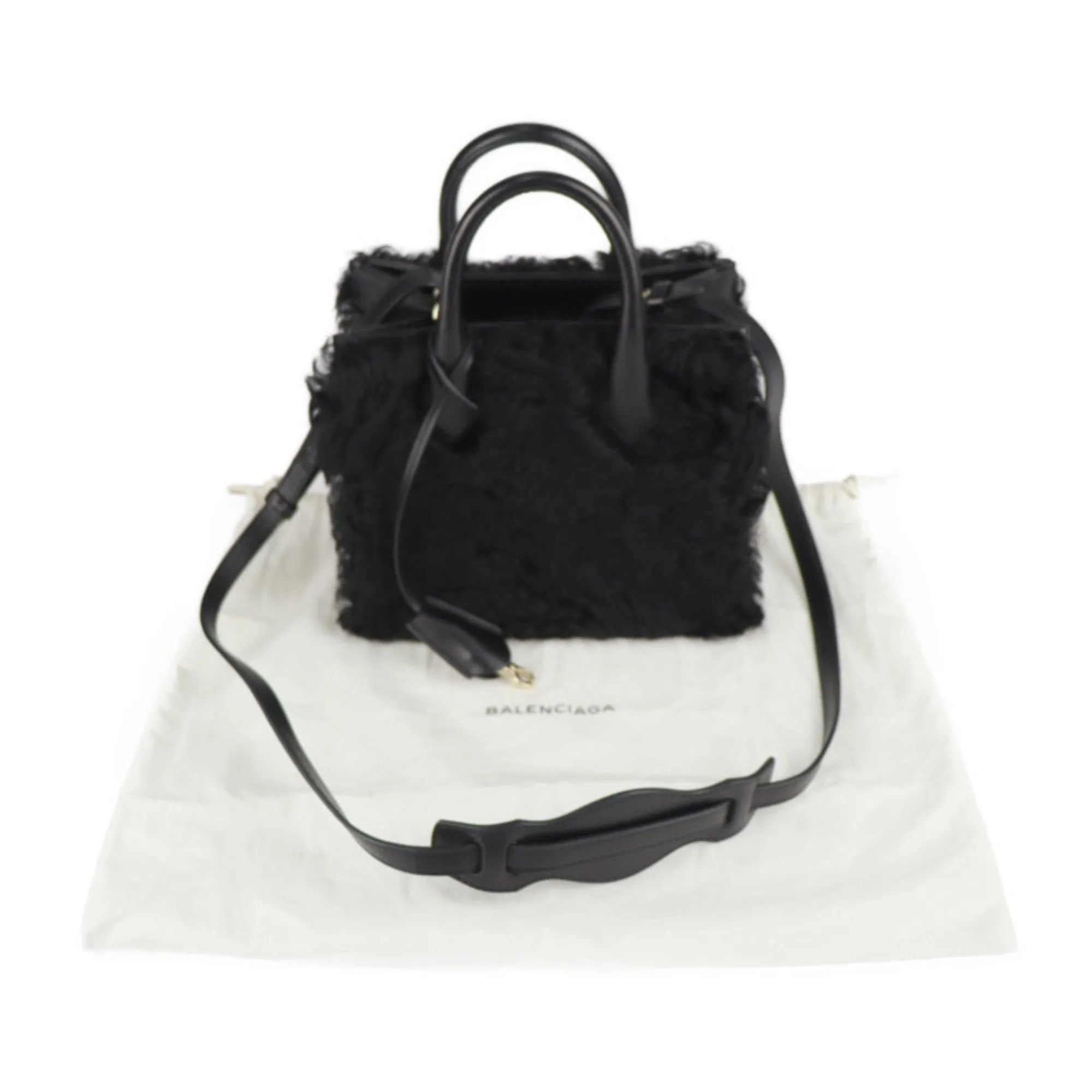 Balenciaga Black Wool Bag