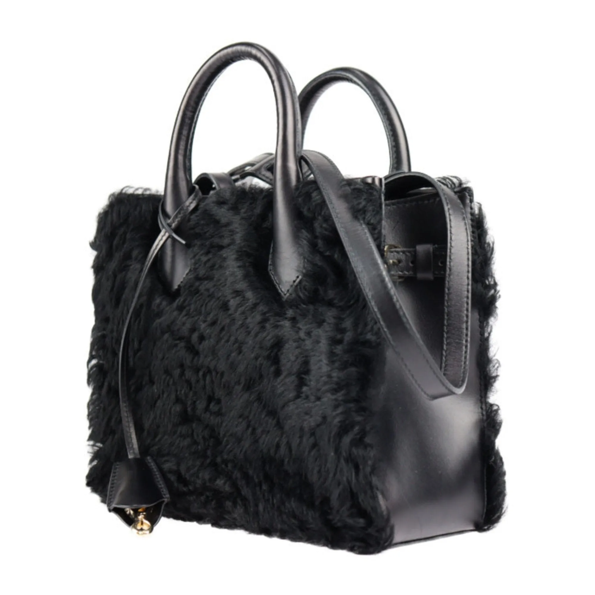 Balenciaga Black Wool Bag