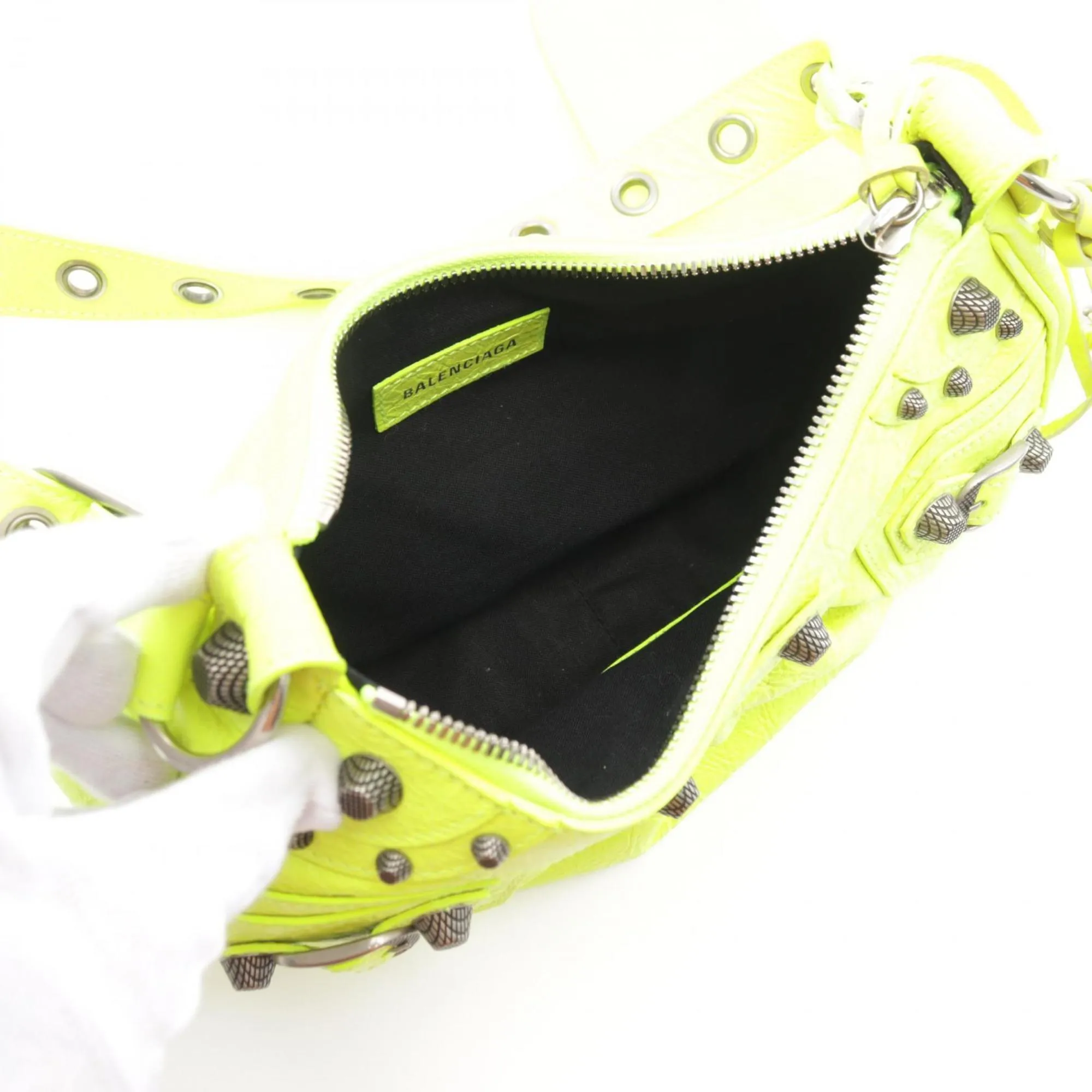 Balenciaga Green Leather Bag