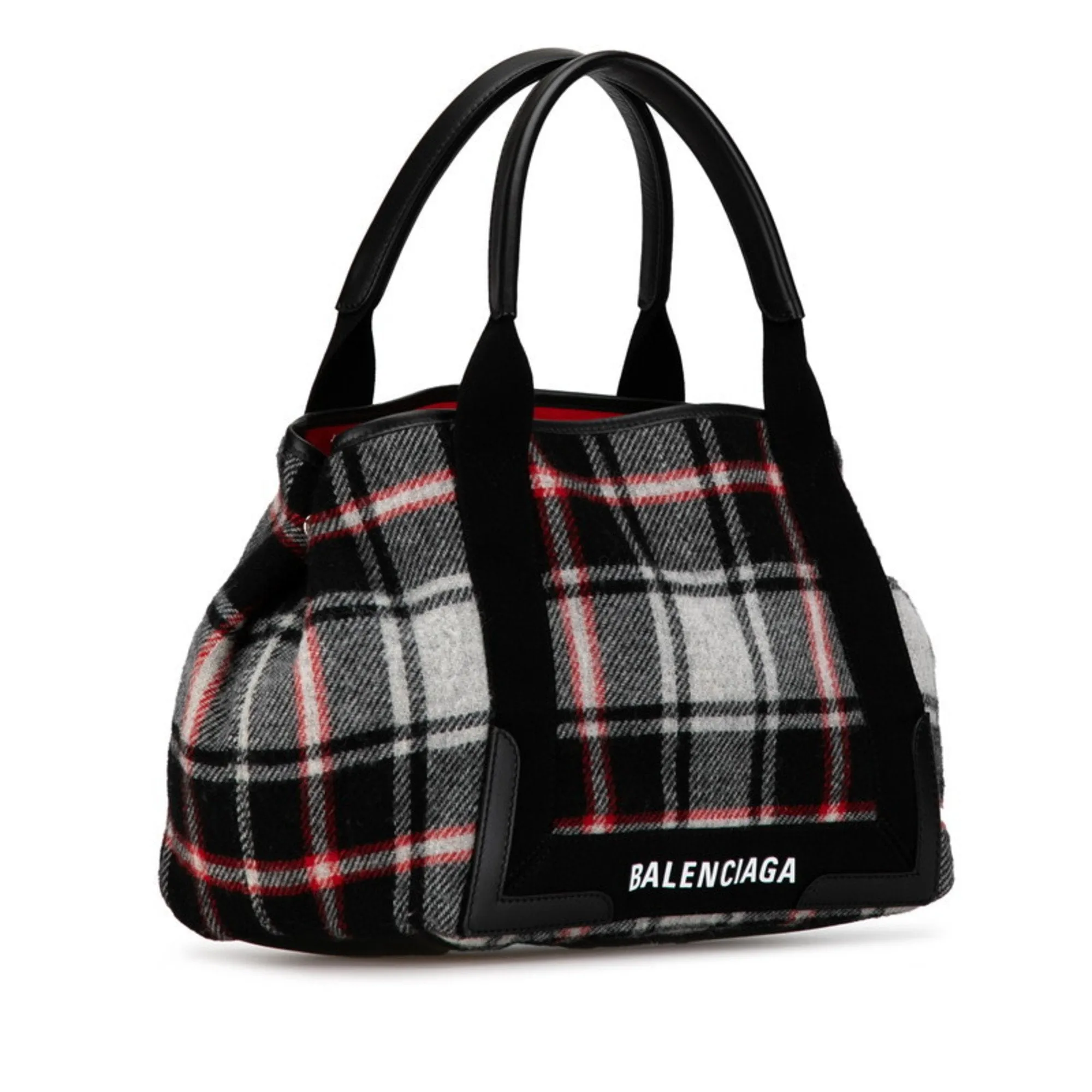 Balenciaga Navy Cabas Wool Bag
