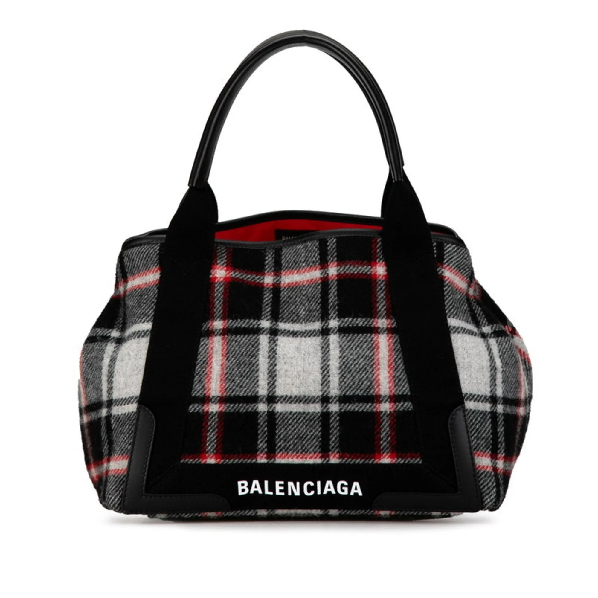 Balenciaga Navy Cabas Wool Bag